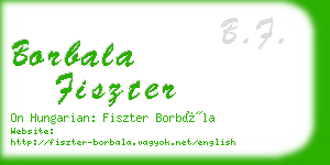 borbala fiszter business card